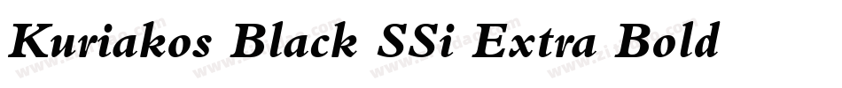 Kuriakos Black SSi Extra Bold Italic字体转换